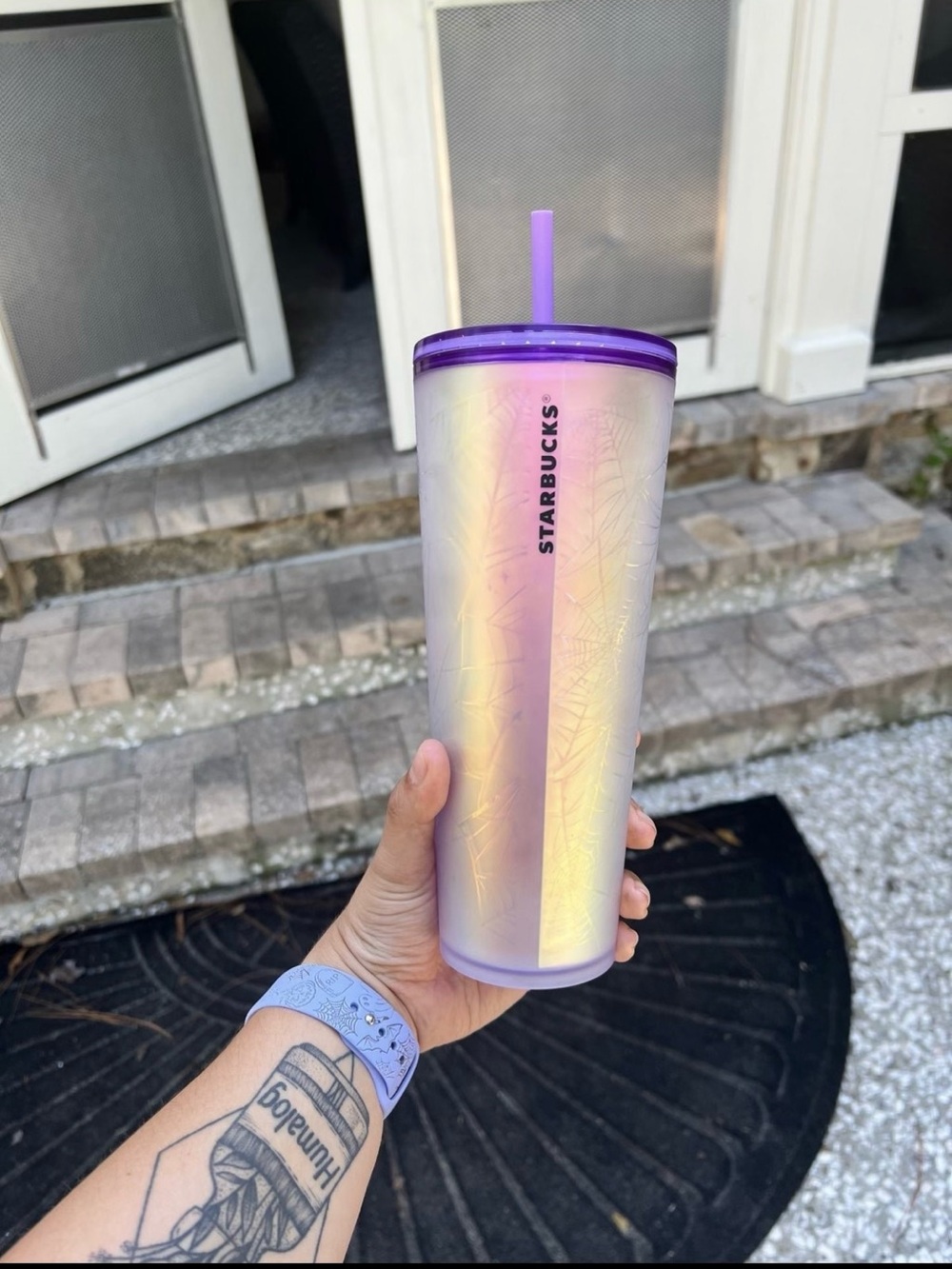 Soft touch Starbucks cobweb tumbler-HTF